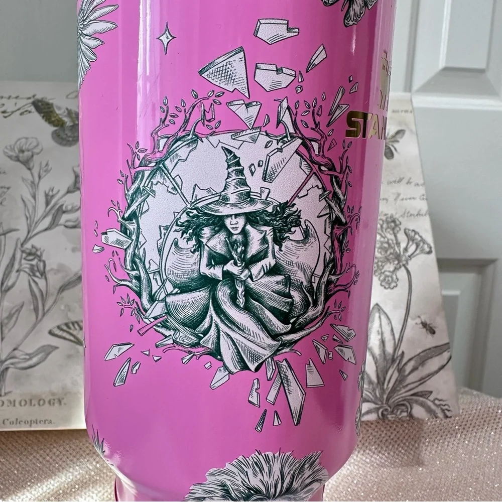 Stanley Wicked Ozian Pink 40oz Tumbler FlowState Quencher Ozian Reprise NWT - Picture 6 of 11